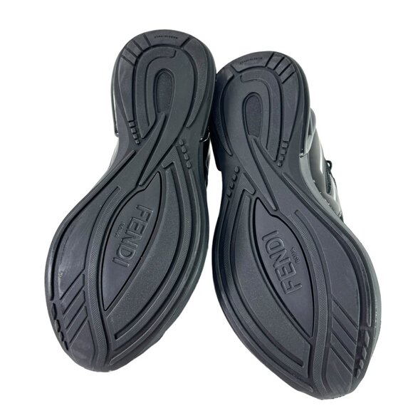 FENDI Sneakers Black & Silver First 1 Tech and Leather Women's Made in Italy 9US - Picture 11 of 11